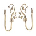 thumbnail image 5 of 2 Pieces European Metal Curtain Hook Window Drapery Tieback Hanger Pick Bronze, 5 of 7