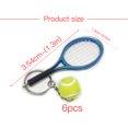 thumbnail image 5 of Advancent 6 piezas simulación raqueta de tenis llaveros deporte moda colgante decoración llavero accesorios esposa verde Decoración del hogar Azul Advancent HA011953-02, 5 of 5
