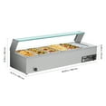 thumbnail image 4 of VEVOR Commercial Food Warmer, 1500W Electric Stainless Steel Steam Food Warmer with Glass Cover, 6 x 1/3 Size Pans Buffet Bain Marie with Soup & Perforated Ladles, for Catering, Restaurant & Party, 4 of 9