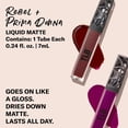 thumbnail image 2 of Lápiz labial The Lip Bar Nonstop Liquid Mate, paquete de 2 unidades Rebel + Prima Donna, 2 of 6