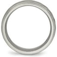thumbnail image 3 of Chisel Titanium Brushed and Polished 7.2mm Grooved Band - Ring Size 8.5, 3 of 8