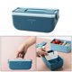 thumbnail image 5 of Bento Box Fiambrera comercial a prueba de Soporte de pared de partición extraíble Caja de almacenamiento de comida de picnic Sin BPA con Azul Macarena Estuche Bento, 5 of 8