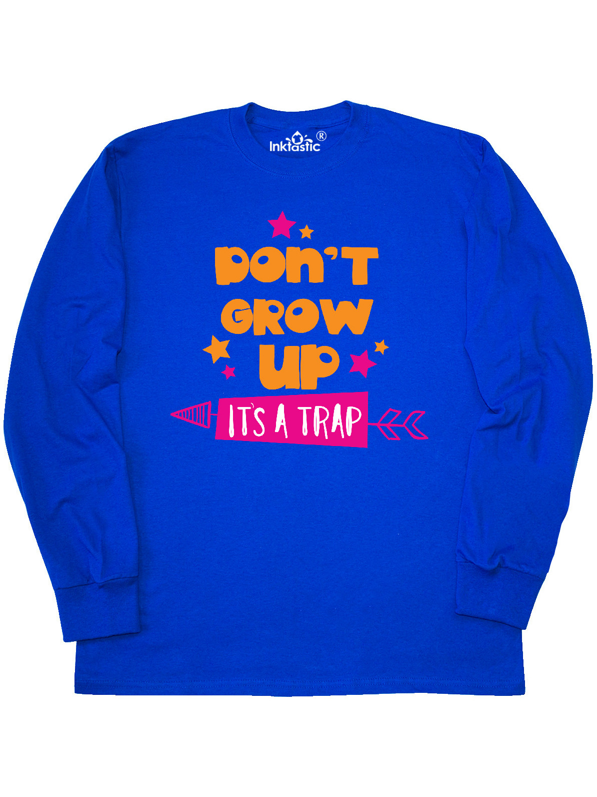 Trap, Stars - Orange Pink Long Sleeve 