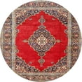 thumbnail image 1 of Ahgly Company Indoor Round Traditional Camel Brown Medallion Area Rugs, 4' Round, 1 of 6