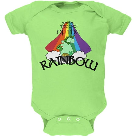 

St. Patrick s Day Unicorn End Of The Rainbow Irish Soft Baby One Piece Key Lime 12-18 M