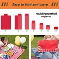 thumbnail image 4 of Eschen Picnic Blankets, Waterproof Outdoor Blanket, Sandproof Beach Camping Mat Extra Large Portable Travel Picnic Mat for Outdoor Beach Camping Hiking Park Grass, 79"x79" Red, 4 of 7