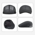 thumbnail image 3 of Breathable Mesh Flat Cap for Men, Adjustable Newsboy Hat Beret Ivy Cap Irish Cabbie Gatsby Driving Hunting Cap, 3 of 6