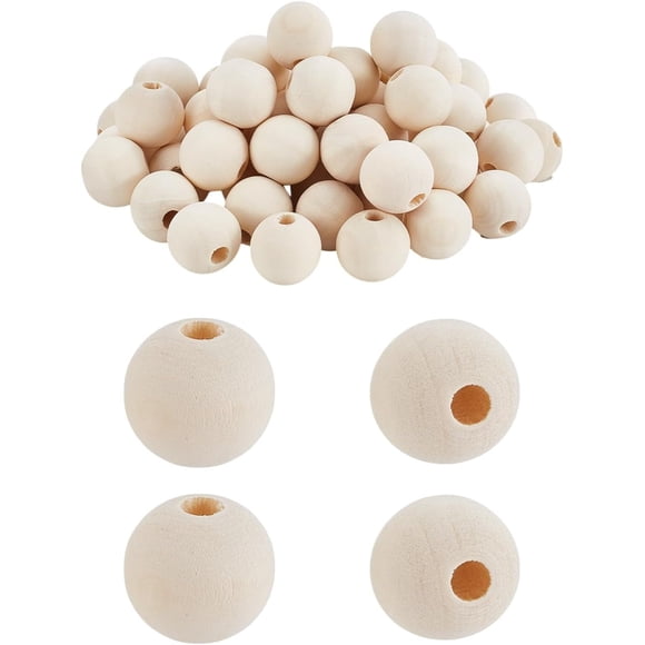 50 Pcs Breloques Rondes Breloques Lâches 16 mm Breloques Entretoise Breloques à Grand Trou pour Fabrication d'Artisanat Bijoux Bricolage