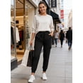 thumbnail image 6 of Hanerdun Womens Cargo Joggers with Pockets Drawstring Elastic Waist Ankle Sweatpants Workout Activewear M, 6 of 9
