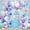 Blue Purple White Silver, variant on Purple and Blue Balloon Arch Kit with White and Silver Balloons for Pool Party Sea Ocean Party Graduation Girls Princess Birthday Party Decorations