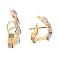 thumbnail image 2 of 2.1ct Natural Tanzanite Stud Earrings 18k Yellow Gold Jewelry, 2 of 3