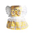 thumbnail image 1 of Pet Clothes with Bow Tie Elegant Cute Princess Style Teddy Dress for Small Dogs Spring Autumn Yellow XS, 1 of 1