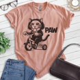 thumbnail image 2 of Scary Cat Paw T-shirt, Unisex Women's Men's Shirt, Horror Movie Classic Film Lover Halloween Gift, Heather Sunset, Large, 2 of 6