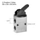 thumbnail image 2 of Válvula mecánica solenoide neumática manual de 2 posiciones y 3 vías de 1/4" PT S3HL-08 2pcs, 2 of 3