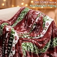 thumbnail image 3 of Manta PHF de Forro Polar Impresa Tamaño Queen 90x90 cm Retro Navidad, 3 of 6