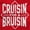 Red, variant on Cruisin For a Bruisin Fight Rebel Punk Men's Big & Tall Crewneck Graphic Tee Brisco Brands 2X