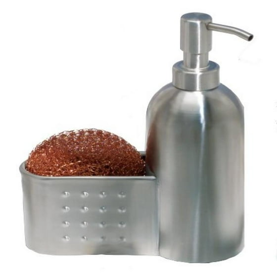 Interdesign Forma Kitchen Countertop Stainless Steel Soap Dispenser Interdesign Forma Kitchen Countertop Stainless Steel Soap Dispenser Pump And Sponge Scrubby Caddy Organizer