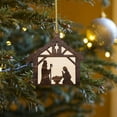 thumbnail image 2 of Adornos navideños Adorno navideño de madera para colgar Adornos navideños multicapa para árbol de Navidad Recuerdo El nacimiento Regalo para la familia, 2 of 4
