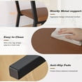 thumbnail image 3 of Gelloan Dining Chair Set of 4, Rustic Wood Chairs with Metal Steel Frame and Cushion Seat, Modern Farmhouse Chair for Kitchen, Bedroom, Living Room,Brown, 3 of 7