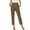 Brown, variant on High Waist Crop Loose Cotton Beach Capris for Women Lightweight Women's Capris Pants Linen Women’S Capris Summer Pants Brown XXL