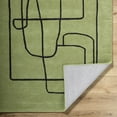 thumbnail image 5 of Hauteloom Vatsa Wool Living Room, Bedroom Area Rug - Contemporary - Olive, Jet Black - 18" x 18" Sample, 5 of 6