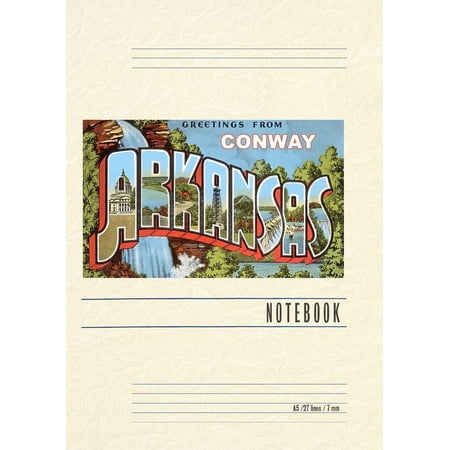 Vintage Lined Notebook Greetings from Conway (Paperback)