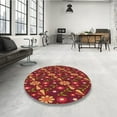 thumbnail image 4 of Ahgly Company Machine Washable Indoor Square Transitional Orange Area Rugs, 3' Square, 4 of 7
