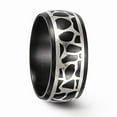 thumbnail image 5 of Edward Mirell Black Titanium & 925 Sterling Silver Polished Cobblestone Ring Size: 12; for Adults and Teens; for Women and Men, 5 of 7