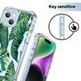 thumbnail image 2 of Jungle Leaves Clear Case for iPhone 14 Mini,Aesthetic Art Design Case for Men Women,Unique Soft Transparent TPU Bumper Case Cover, 2 of 5