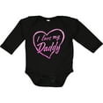 thumbnail image 3 of Inktastic I Love My Daddy in Pink Chalk Heart Boys or Girls Long Sleeve Baby Bodysuit, 3 of 5