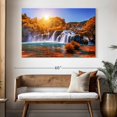 thumbnail image 3 of Elephant Stock Krka National Park Waterfall Wall Art - Horizontal Canvas Wall Art - Living Room Wall Decor - Nature Canvas - Gray And Orange Decor - 51" x 34", 3 of 8