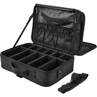 Joligrace Makeup Train Case Cosmetic Box Portable Makeup Case Organizer 2  Trays Makeup Storage with Mirror Locking for Cosmetologist Aesthetic