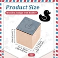 thumbnail image 2 of Duck Wooden Rubber Stamp 1 Inch Square Wooden Stamps with Rubber 32mm/1.3 Inch Thick Vintage Rubber Stamps Small Mini Stamp, 2 of 9
