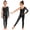 Black, variant on Girls Gymnastics Full Body Athletic Unitard Stage Performance Competitions Sequined Bodysuit Green 16