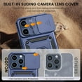 thumbnail image 3 of for iPhone 15 Pro Case with Screen Protector - Slide Camera Cover Protective Phone Case with Ring Stand, Heavy Duty Shockproof Rugged Bumper for iPhone 15 Pro Accessories Blue, 3 of 15