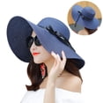 thumbnail image 1 of Gorra de verano plegable Peaoy Travel con ala ancha y lazo, con protección UV, para mujer y niña, 1 of 7
