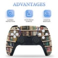 thumbnail image 4 of 3D Wooden Bookshelf Print PS5/PS5 Pro/PS5 Slim Digital Disc Skin Sticker For Console And Controller Skins, 4 of 7