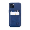 thumbnail image 6 of Dockem iPhone 13 Wallet Card Case; Built-in Metal Plate for Magnetic Mounting, 2 Card Holders, Silicone Exec M2T [Navy/Navy], 6 of 10