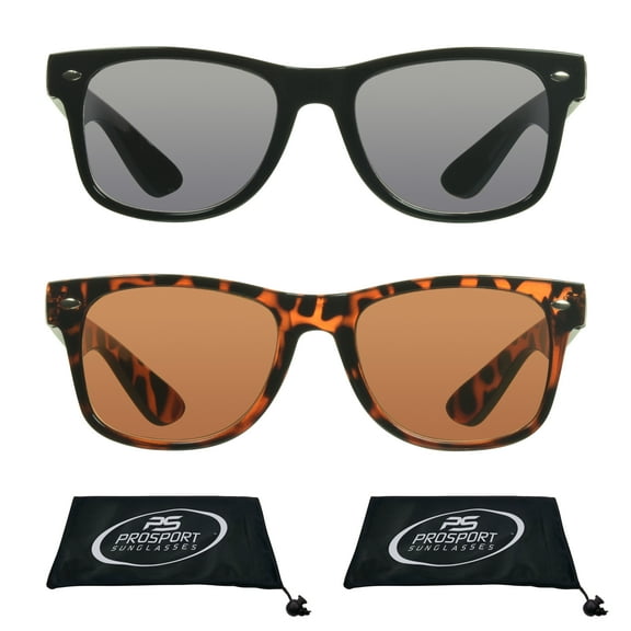 proSPORT Reading Sunglasses for Men and Women, Full Reader, Classic Black Smoke Tortoise Brown Frame, Not Bifocal