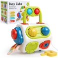 thumbnail image 1 of Juguetes de cubo ocupado Montessori para niños pequeños, tablero ocupado de actividades sensoriales, juguetes de viaje de aprendizaje educativo temprano, regalo para niños, 1 of 4