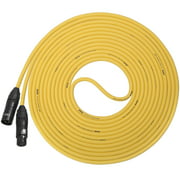 LyxPro 20 Feet XLR Microphone Cable Balanced Male to Female 3 Pin Mic Cord for Powered Speakers Audio Interface Professional Pro Audio Performance and Recording Devices - Yellow