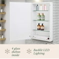 thumbnail image 4 of Hamilton Hills Medicine Cabinet with Lighting Backlit Medicine Cabinet 16" x 26", 4 of 6
