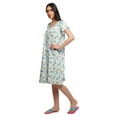 thumbnail image 2 of Moomaya Printed Cotton Lace Border Sleepwear Women Short Sleeve Nightdress, 2 of 5