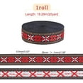 thumbnail image 2 of 20 yardas de cinta jacquard estrecha vintage negra y roja de 0,8 pulgadas con estampado floral de mariposas, bordada y tejida, de estilo étnico. Cintas de poliéster para costura y manualidades., 2 of 7