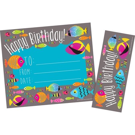 UPC: 0704068004375 | Barker Creek Recognition Awards and Bookmarks  Kai Ola Happy Birthday  30 Awards and 30 Bookmarks  Awards are 6-3/8  x 5-1/2   Bookmarks are 2-1/8  x 5-1/2  (437)