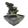 thumbnail image 3 of Mini fuente de agua de mesa, rocas de río decorativas con luces Fuente de cascada de 4 niveles para interiores para regalos de decoración de Feng Shui Estilo A Gloria Fuente de mesa, 3 of 9