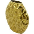 thumbnail image 5 of CosmoLiving by Cosmopolitan 13" Geometric Faceted Gold Aluminum Metal Vase, 5 of 7