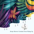 thumbnail image 6 of Colorful Tropical Leaf Pattern Shower Curtain 72"x72" ,Bathroom Decorative Shower Curtains Set with 12 Hooks,Modern Waterproof Washable Shower Curtain, 6 of 6