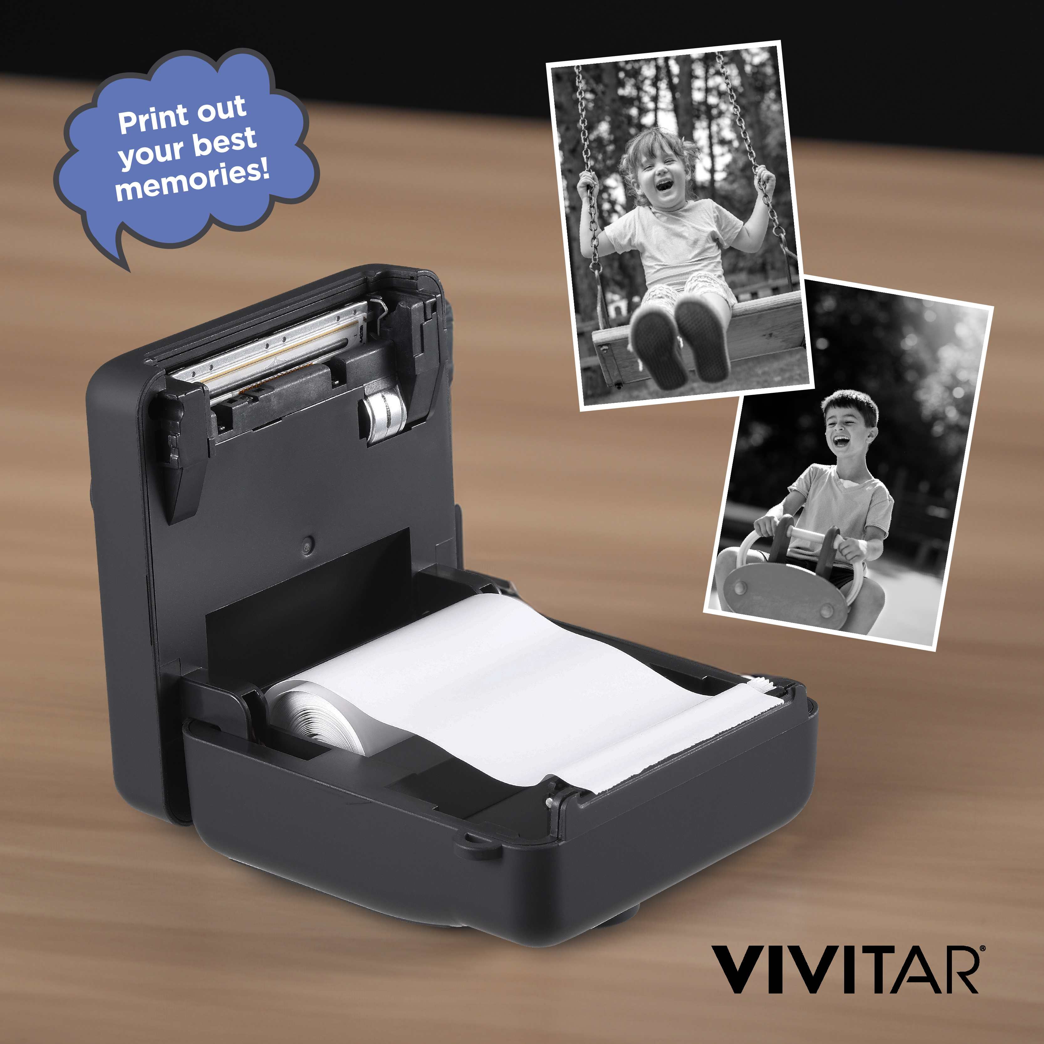 Vivitar InstaPrint Digital Camera with Built-In Printer, Gray photo 3
