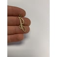 thumbnail image 2 of 14K Solid Real Gold Personalized Cursive J Initial Pendant, Available in Different Letters Charm with Diamond Cut Gifts for Her with 16 Inch Gold Chain, 2 of 5